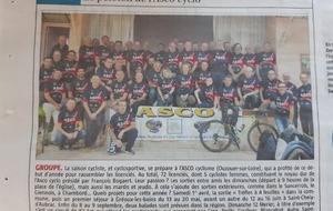 L'ASCO cyclisme est dans le journal local